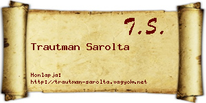 Trautman Sarolta névjegykártya