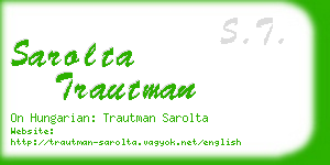 sarolta trautman business card